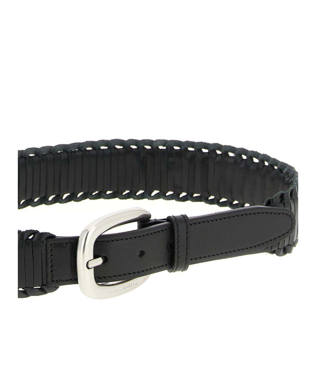 GOLDEN GOOSE DELUXE BRAND Черный кожаный ремень, фото 3