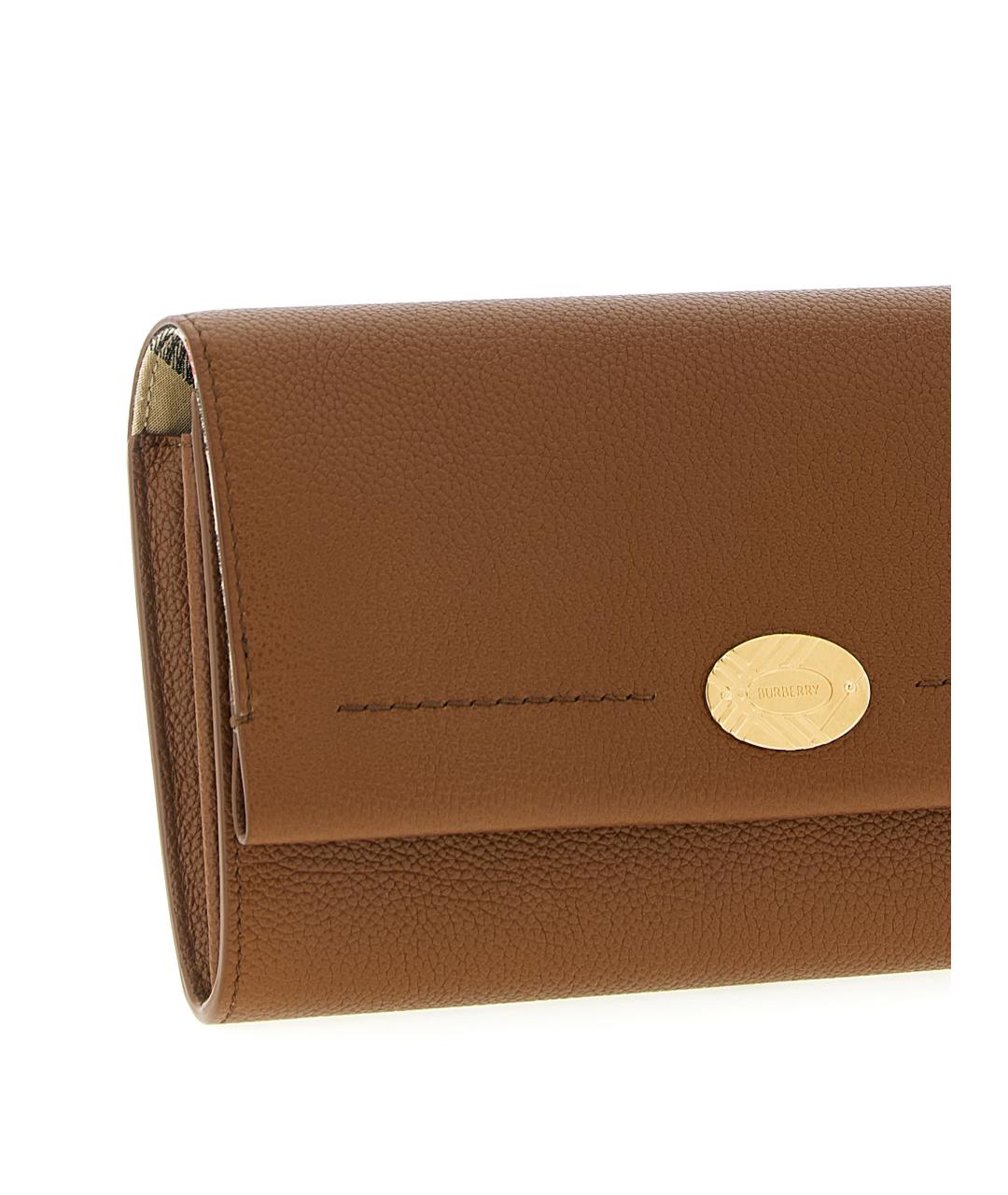 BURBERRY Бежевый кожаный кошелек, фото 3