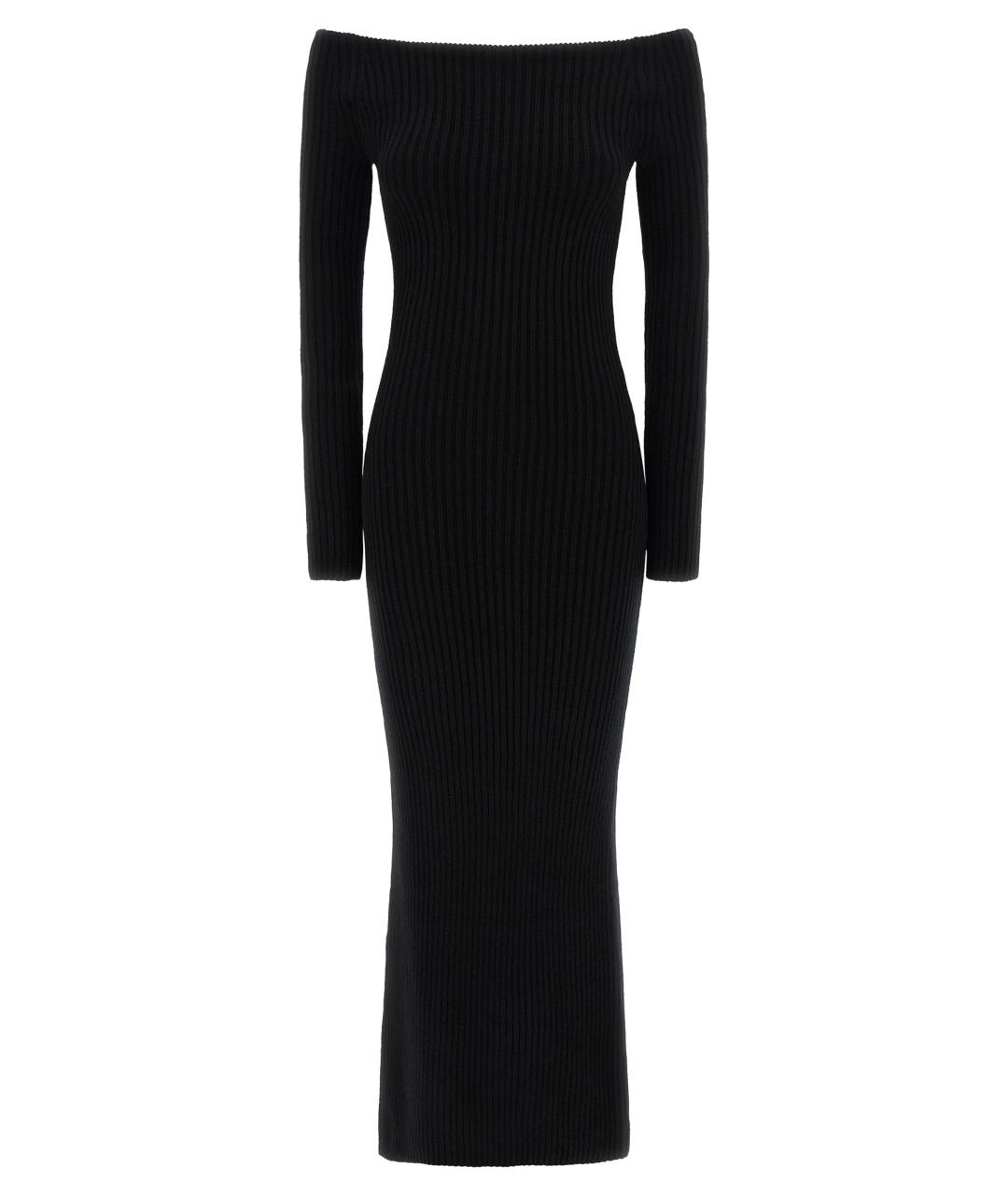 MAX MARA Черное шерстяное вечернее платье, фото 1