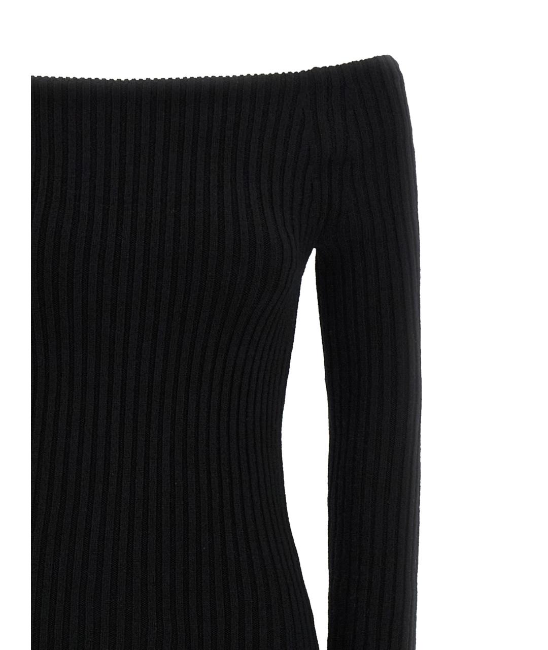 MAX MARA Черное шерстяное вечернее платье, фото 3