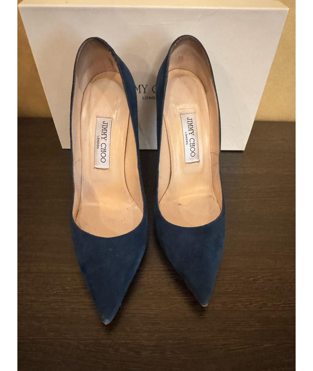 JIMMY CHOO Синие замшевые туфли, фото 2