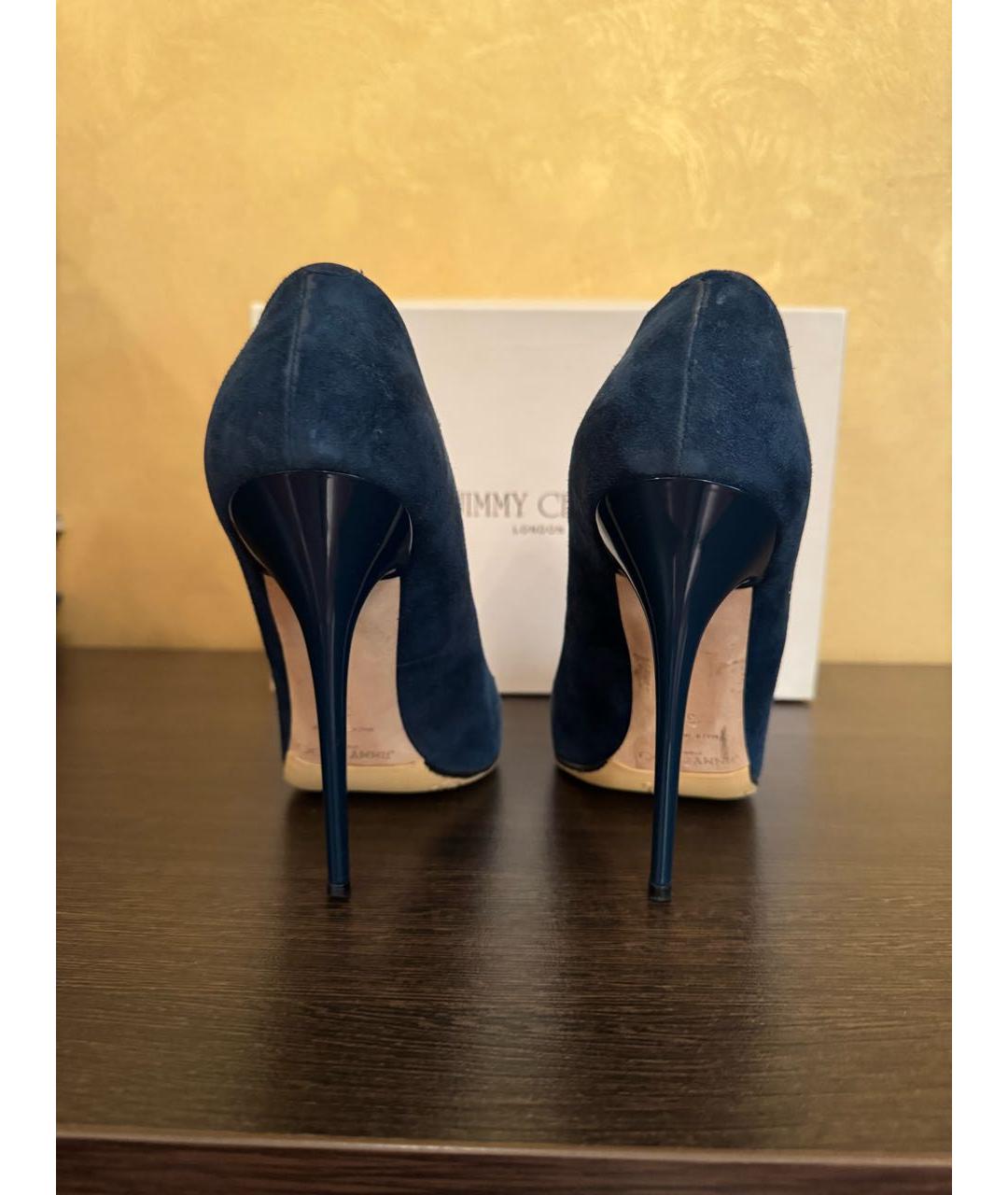 JIMMY CHOO Синие замшевые туфли, фото 4