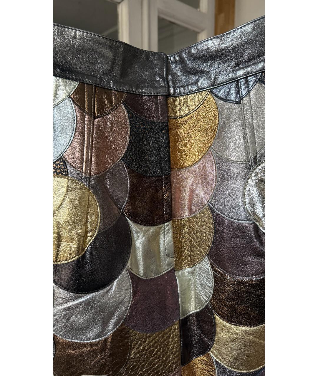 DOLCE&GABBANA Кожаная юбка мини, фото 5