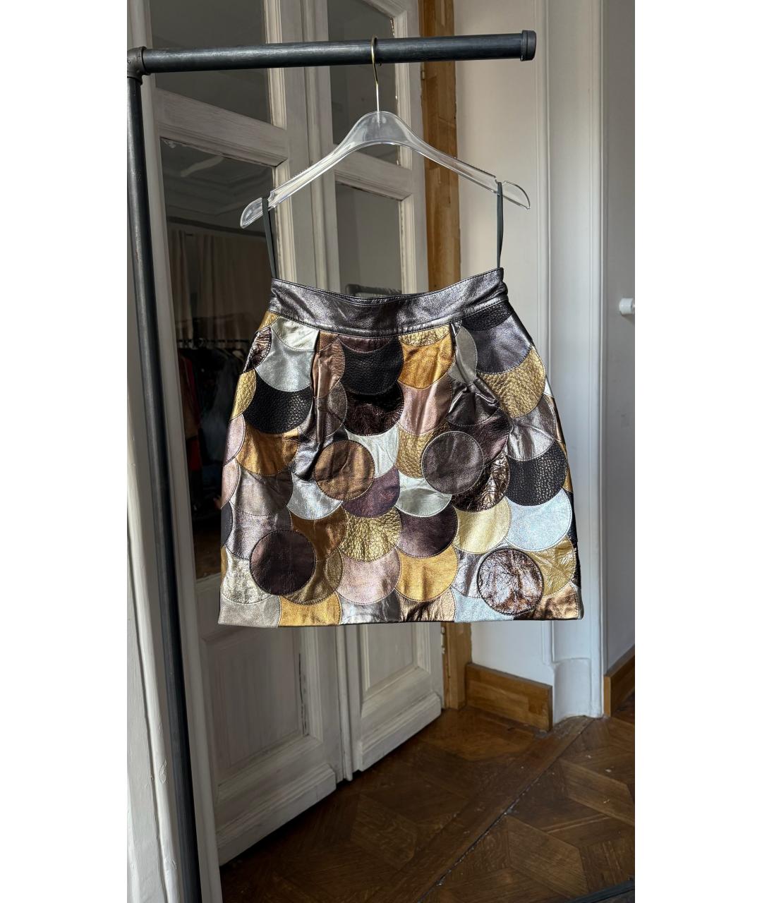 DOLCE&GABBANA Кожаная юбка мини, фото 7