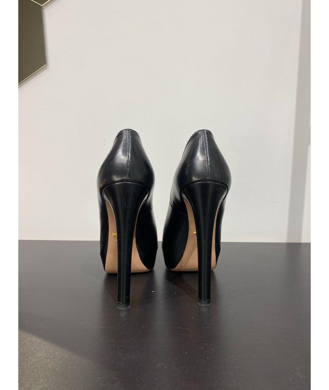 PRADA Черные кожаные туфли, фото 3