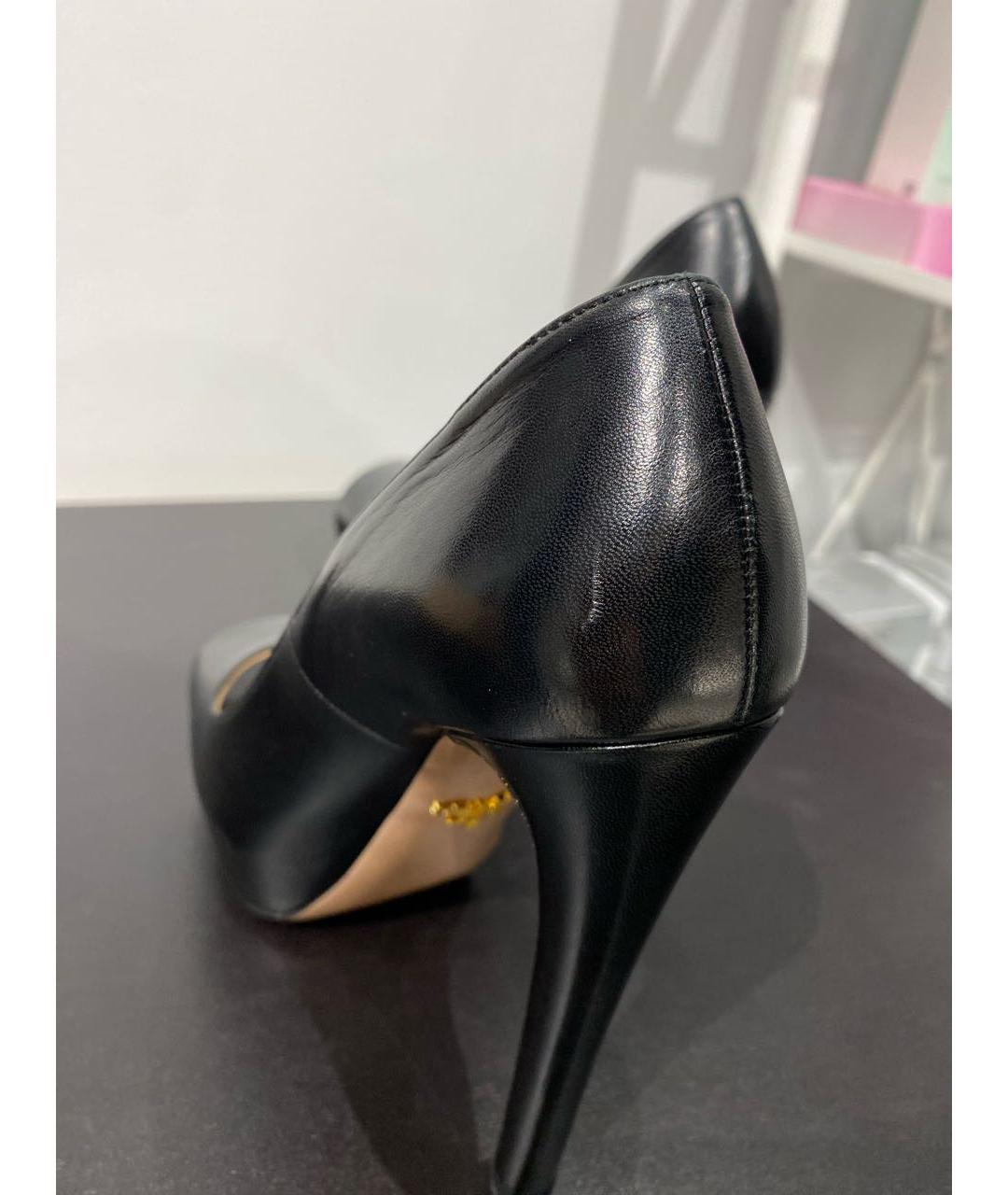 PRADA Черные кожаные туфли, фото 6
