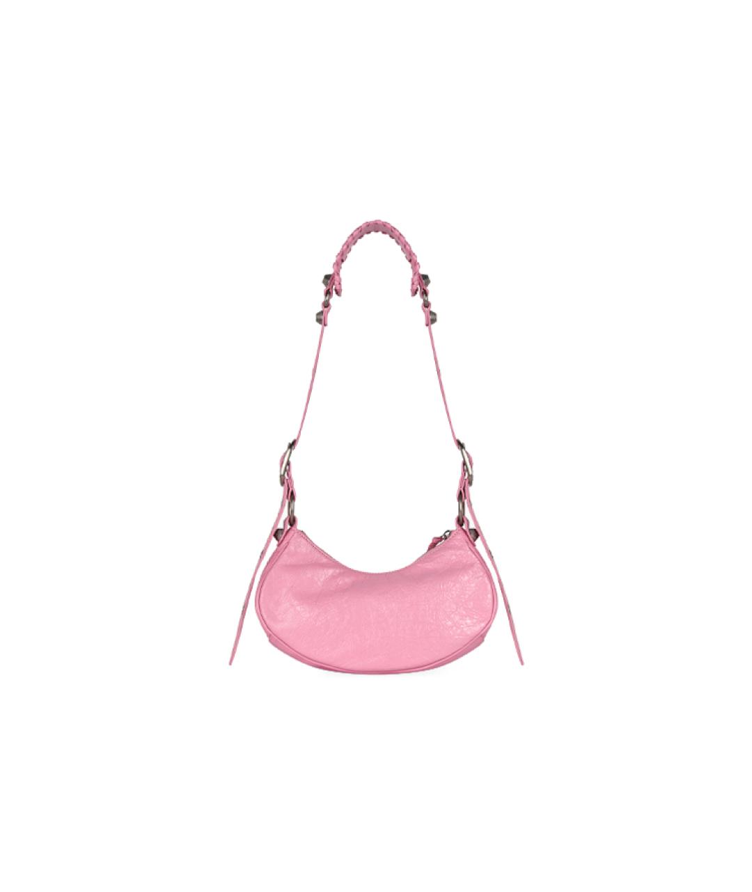 BALENCIAGA Розовая кожаная сумка через плечо, фото 2