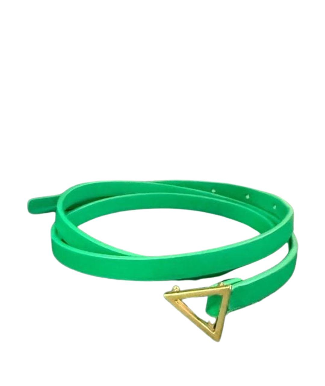 BOTTEGA VENETA Зеленый кожаный ремень, фото 1