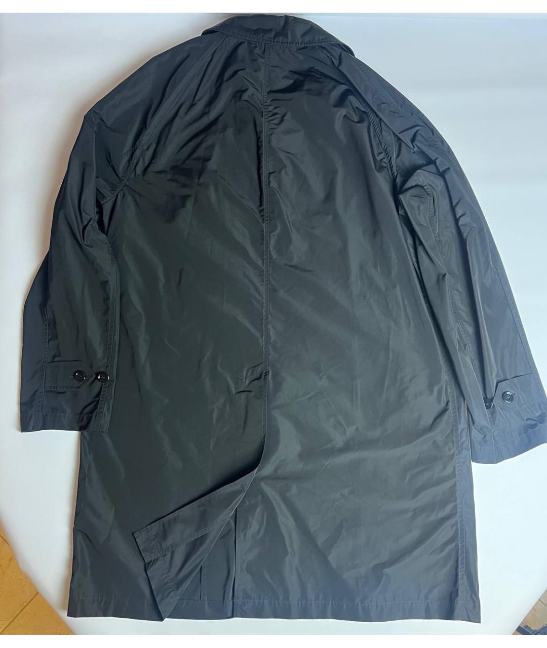 BURBERRY Черный полиэстеровый тренч / плащ, фото 2