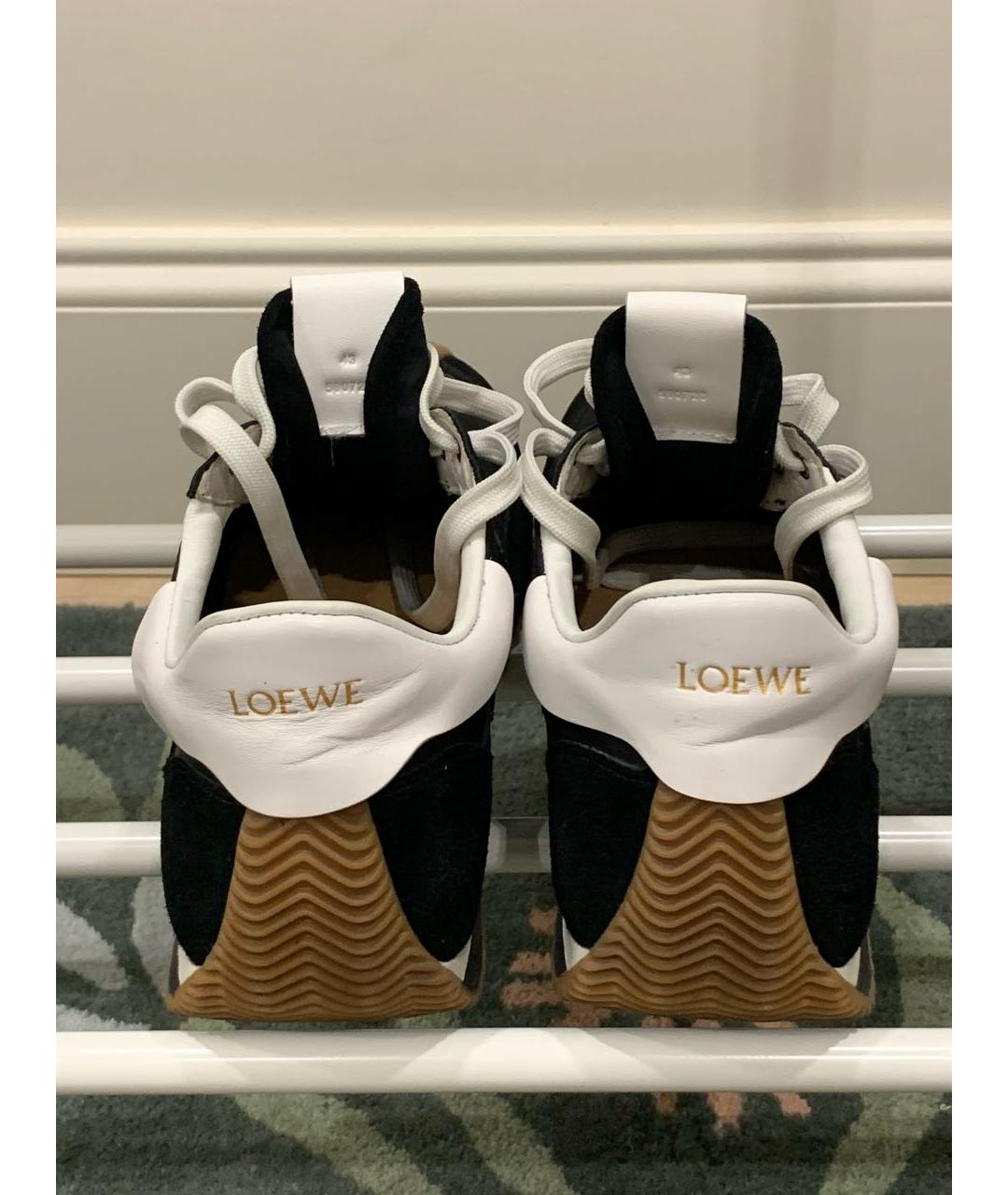 LOEWE Черные низкие кроссовки / кеды, фото 4