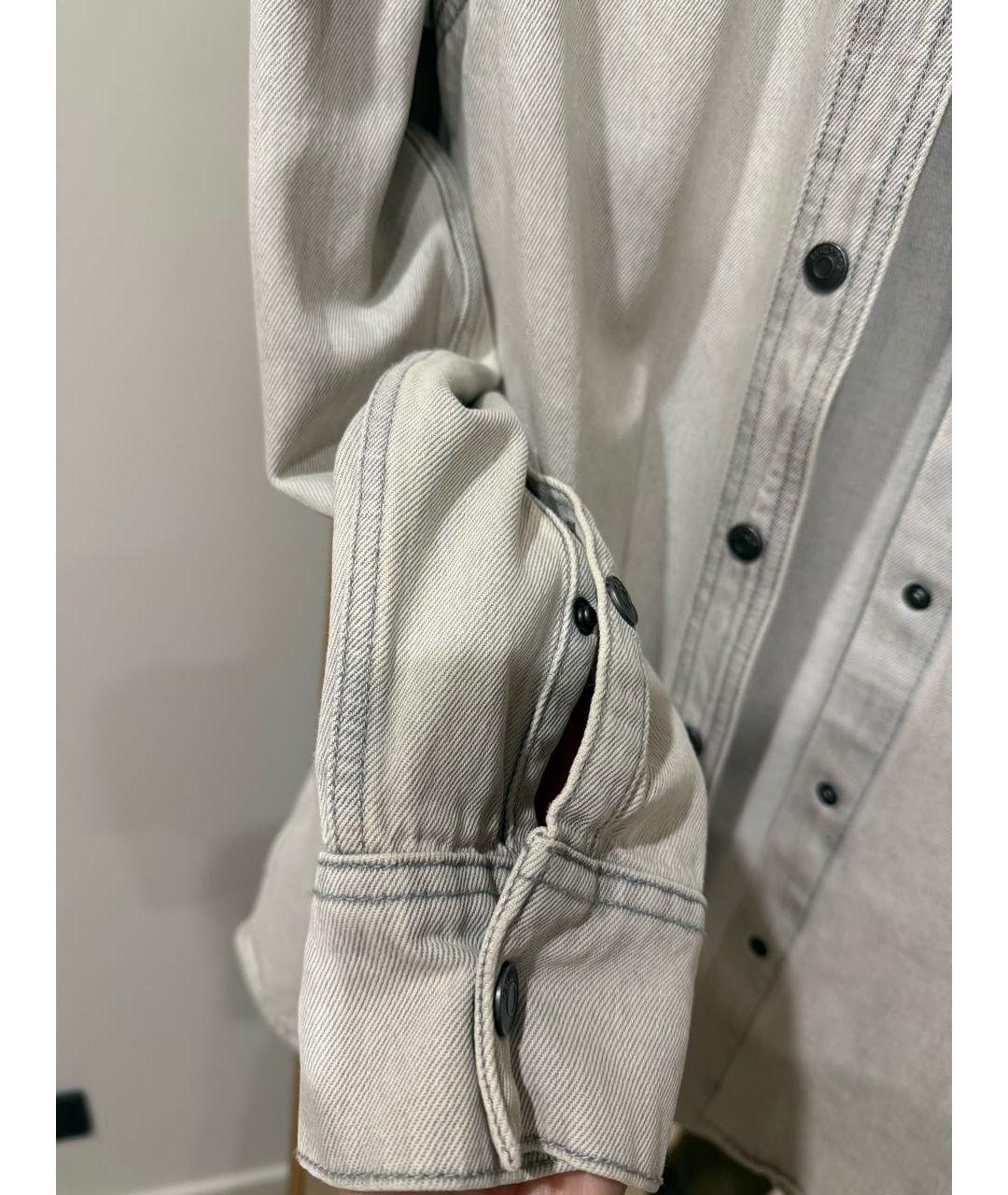 12 STOREEZ Серая хлопковая рубашка, фото 7