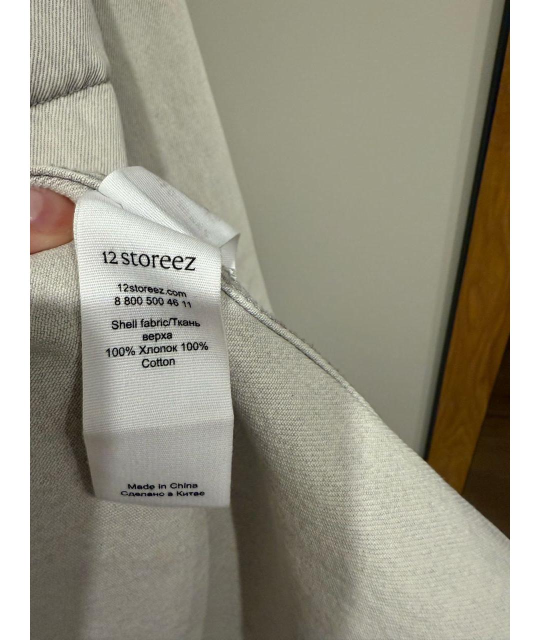 12 STOREEZ Серая хлопковая рубашка, фото 4