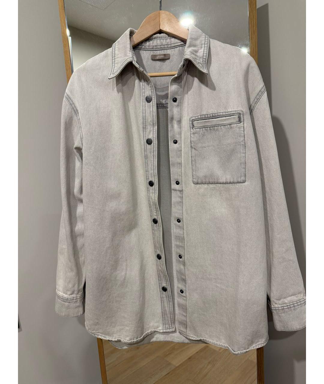 12 STOREEZ Серая хлопковая рубашка, фото 8