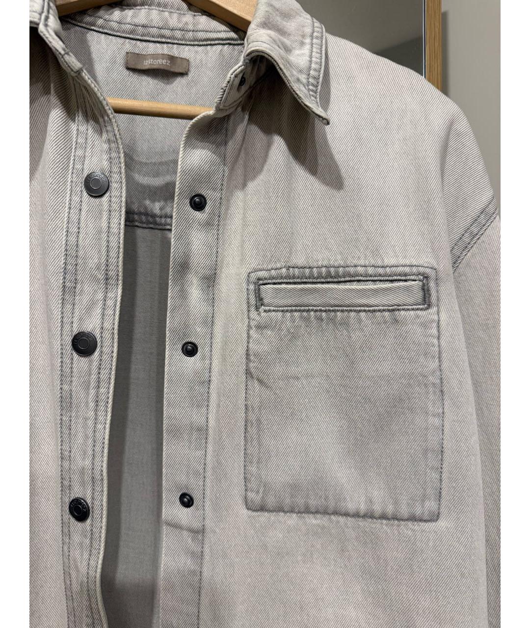 12 STOREEZ Серая хлопковая рубашка, фото 6