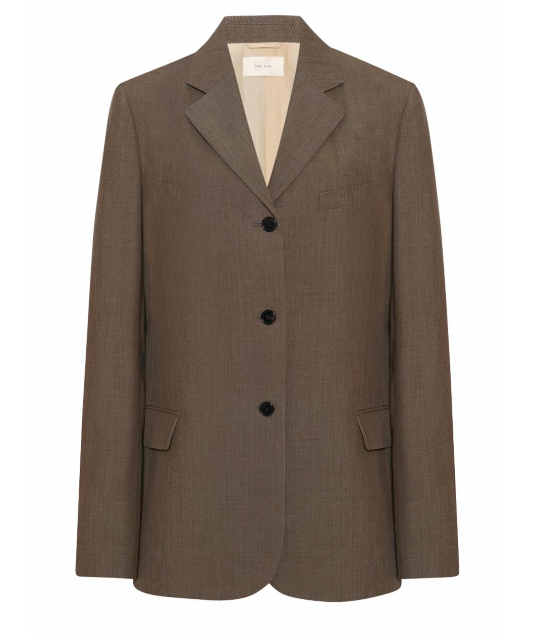 THE ROW Хаки шерстяной костюм с брюками, фото 1