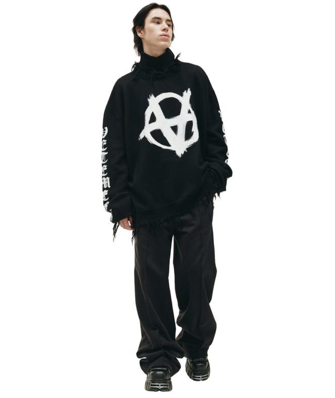 VETEMENTS Черный шерстяной джемпер / свитер, фото 6