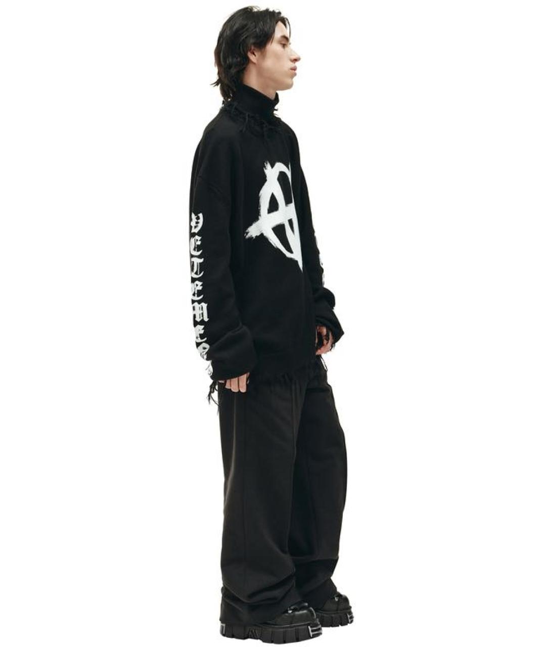 VETEMENTS Черный шерстяной джемпер / свитер, фото 7
