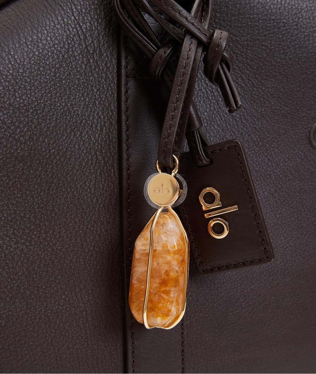 ALO YOGA Бордовая кожаная сумка тоут, фото 4