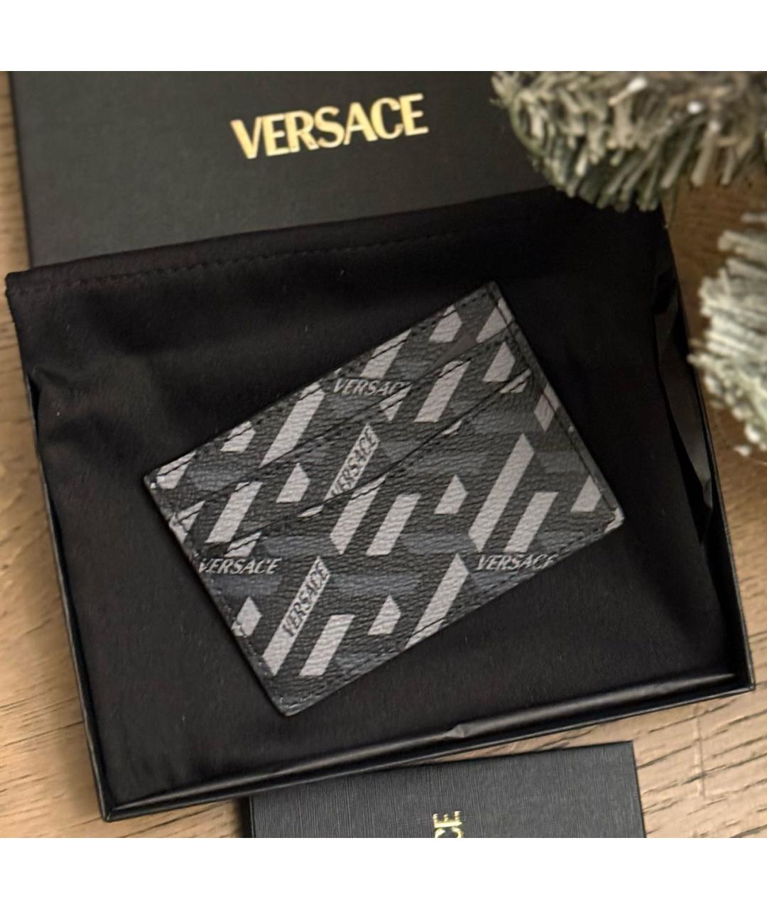 VERSACE Антрацитовый кардхолдер, фото 6
