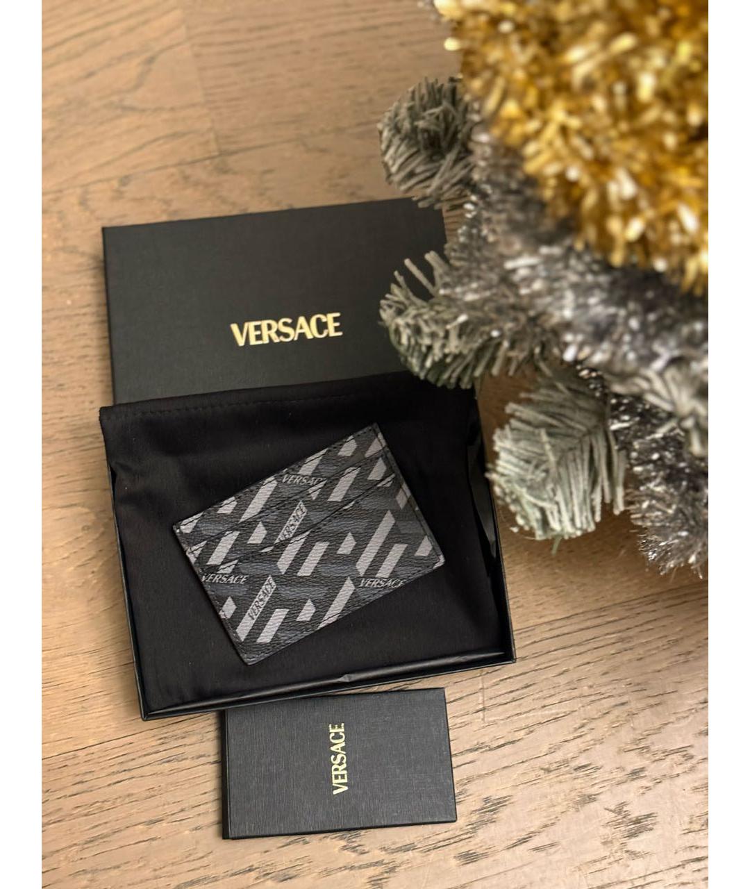 VERSACE Антрацитовый кардхолдер, фото 5