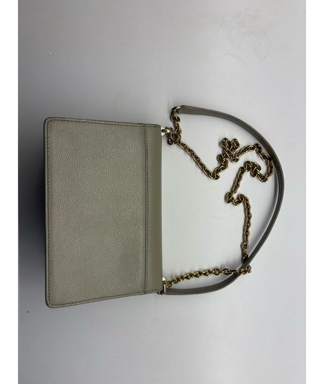 FURLA Бежевая кожаная сумка через плечо, фото 3