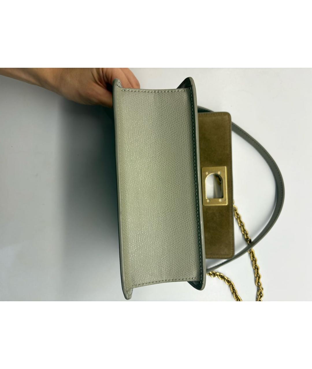 FURLA Бежевая кожаная сумка через плечо, фото 5