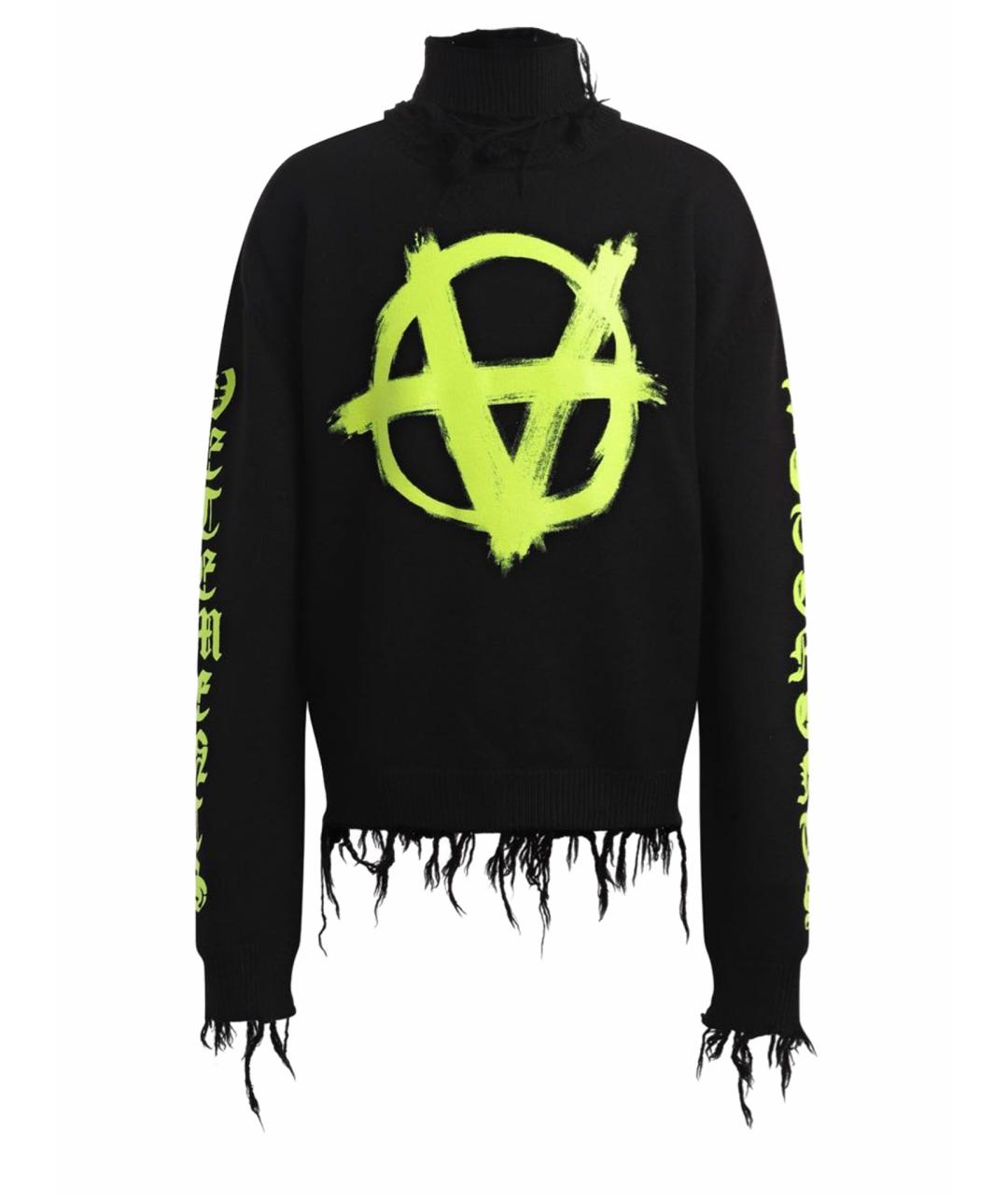 VETEMENTS Черный шерстяной джемпер / свитер, фото 1