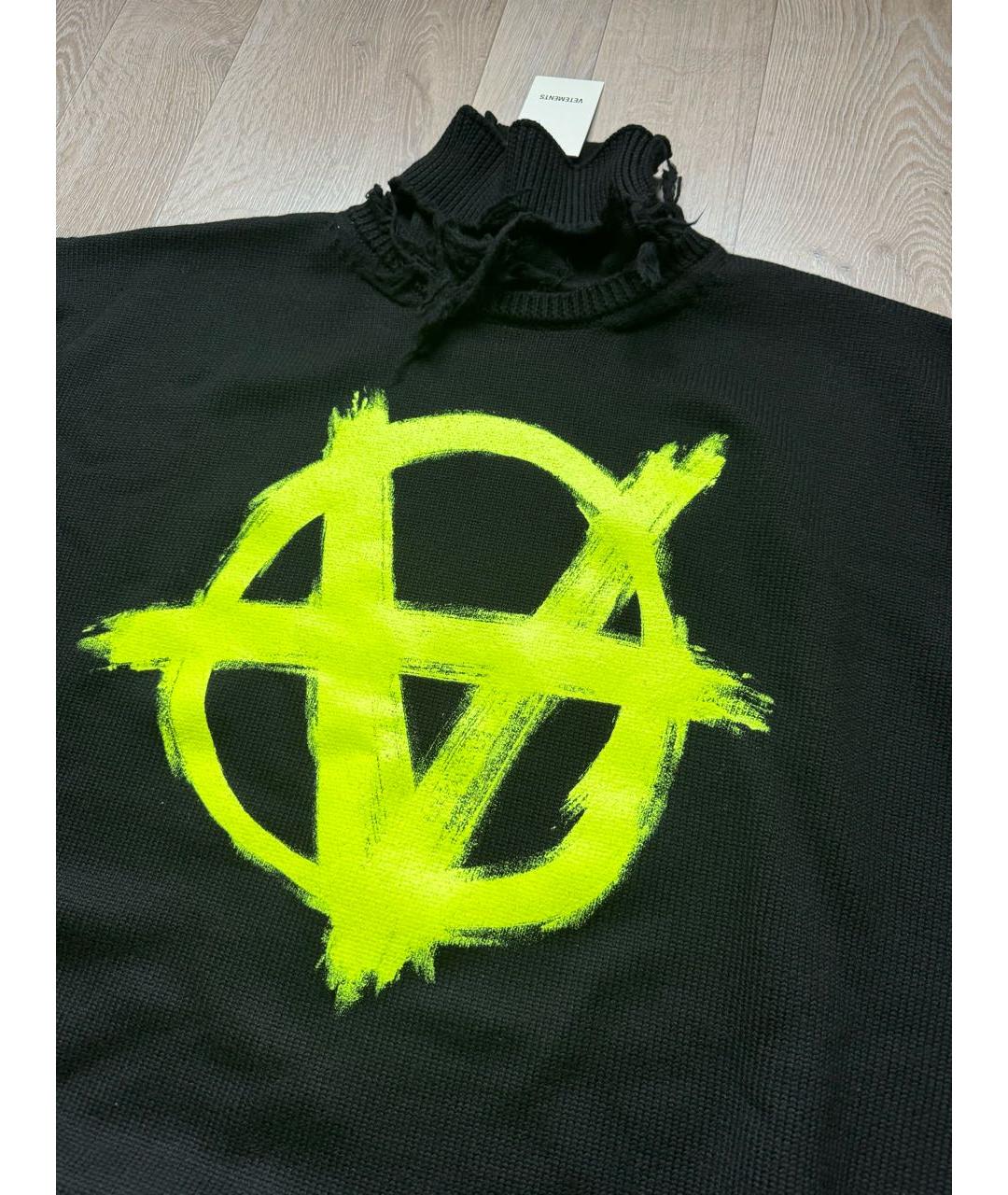 VETEMENTS Черный шерстяной джемпер / свитер, фото 4