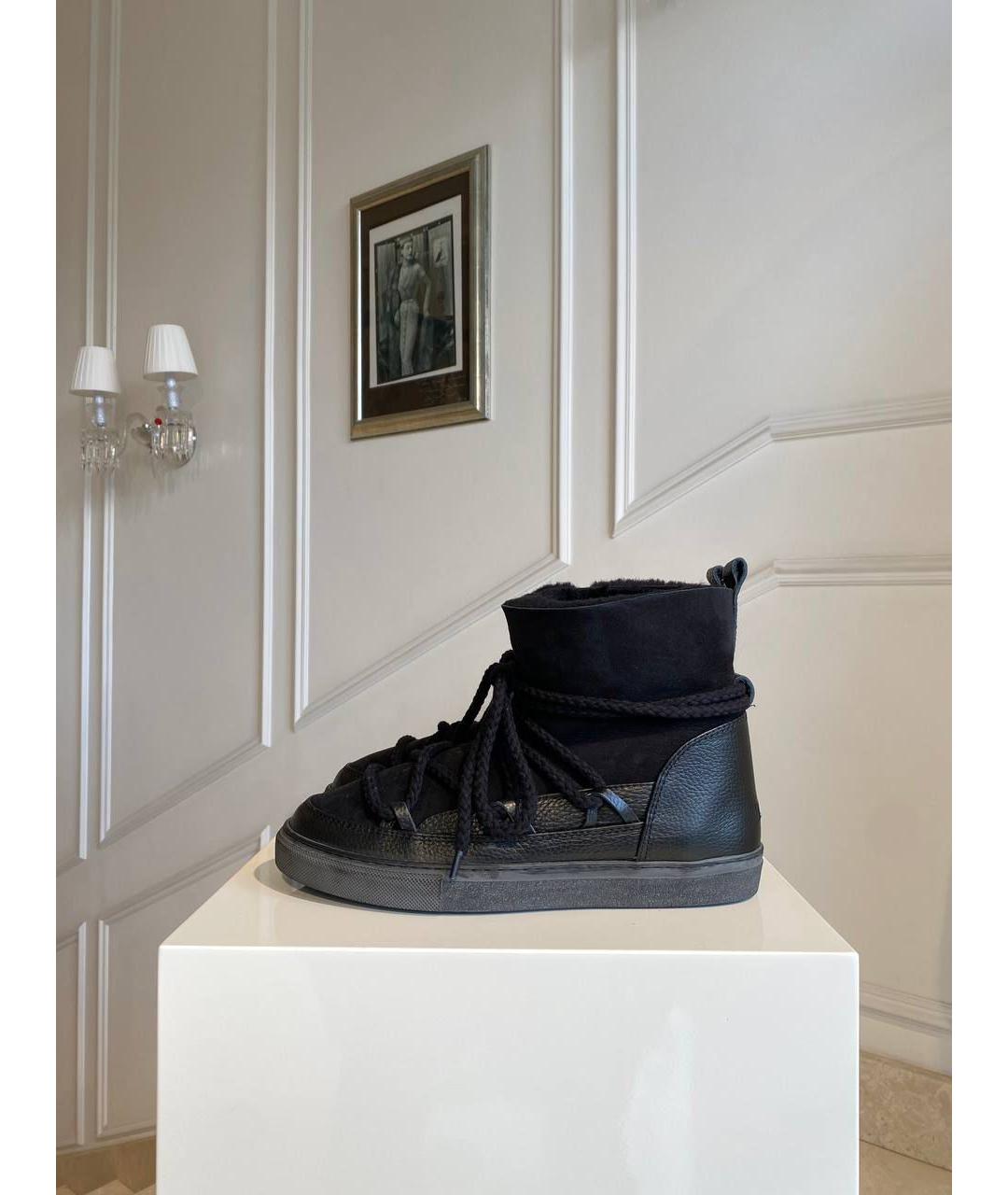 INUIKII Черные нубуковые низкие ботинки, фото 3