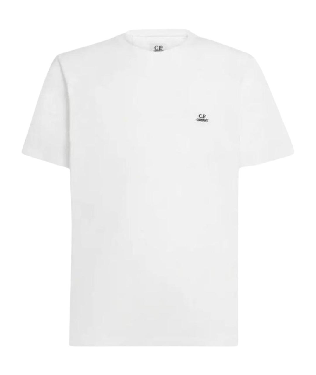 CP COMPANY Белая хлопковая футболка, фото 1