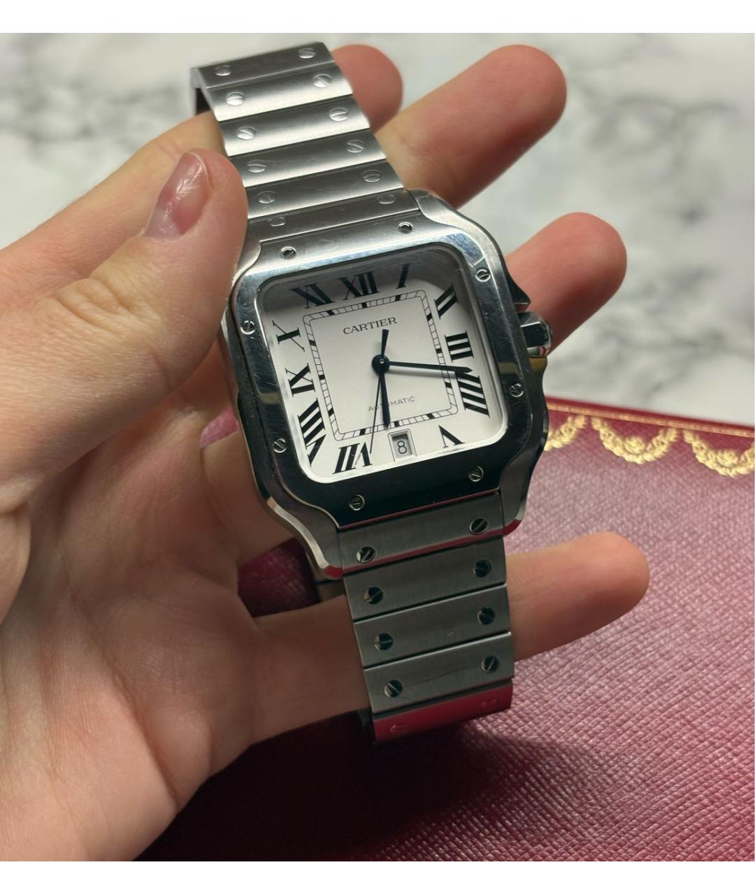 CARTIER Серебряные металлические часы, фото 6