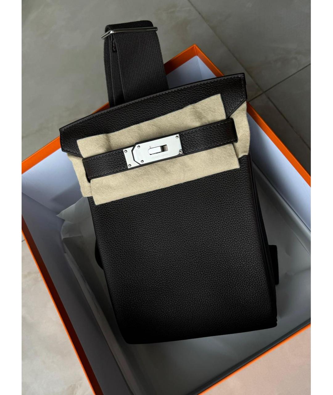 HERMES Коричневая кожаная сумка на плечо, фото 2