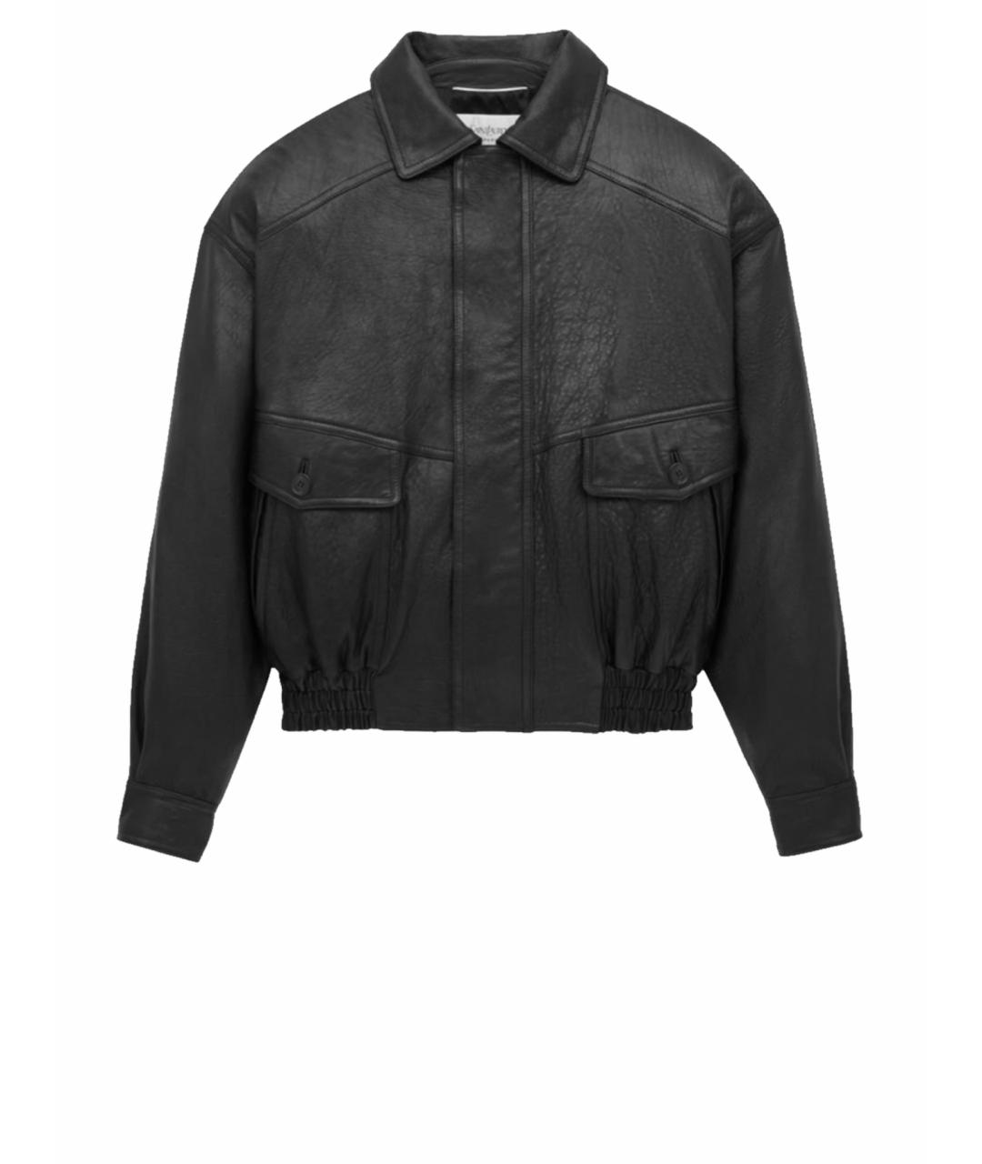 SAINT LAURENT Черная кожаная куртка, фото 1