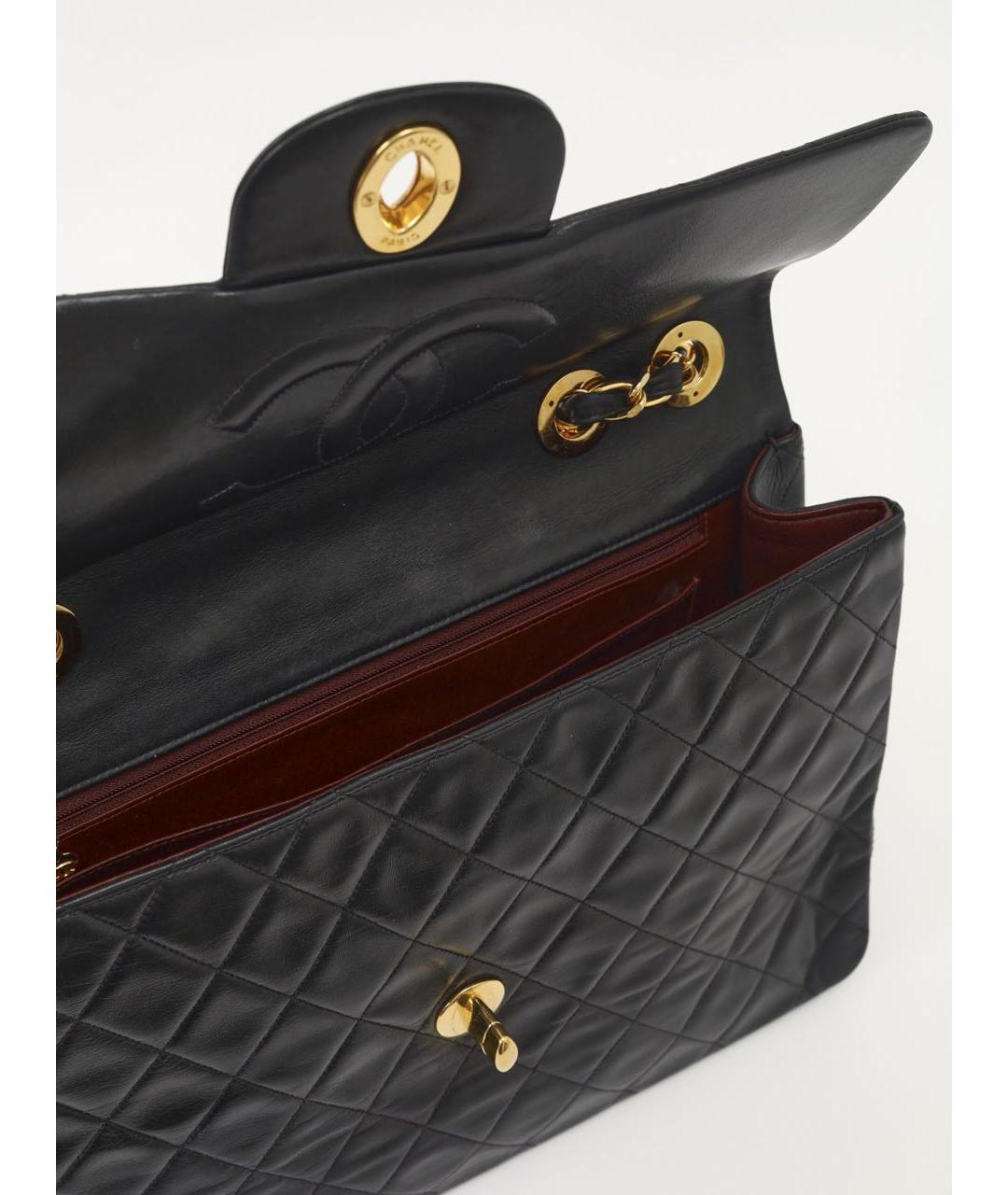 CHANEL Черная кожаная сумка через плечо, фото 4