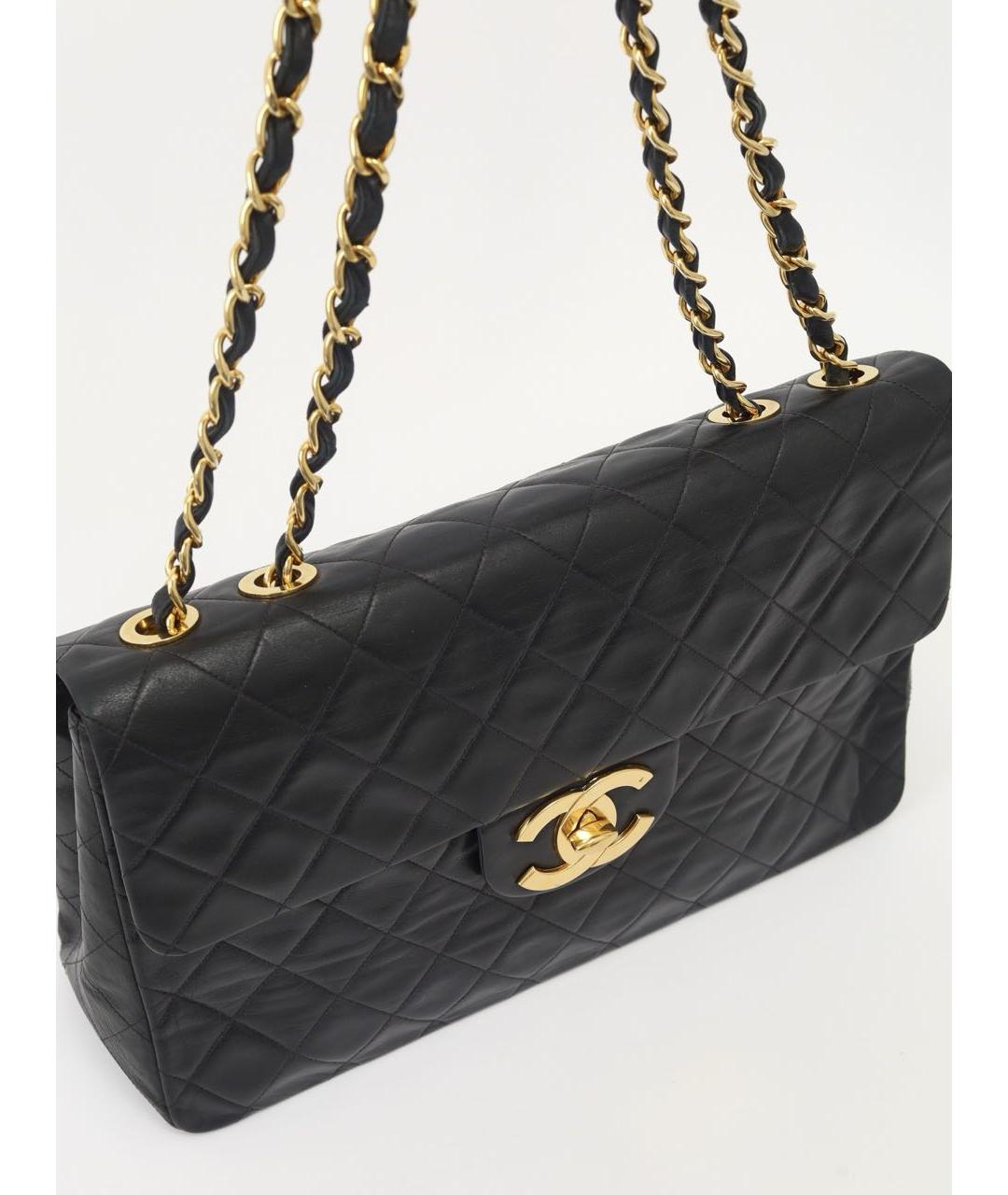 CHANEL Черная кожаная сумка через плечо, фото 5