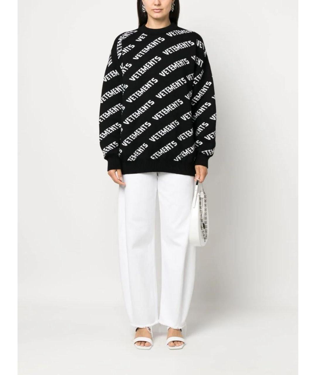 VETEMENTS Черный шерстяной джемпер / свитер, фото 6