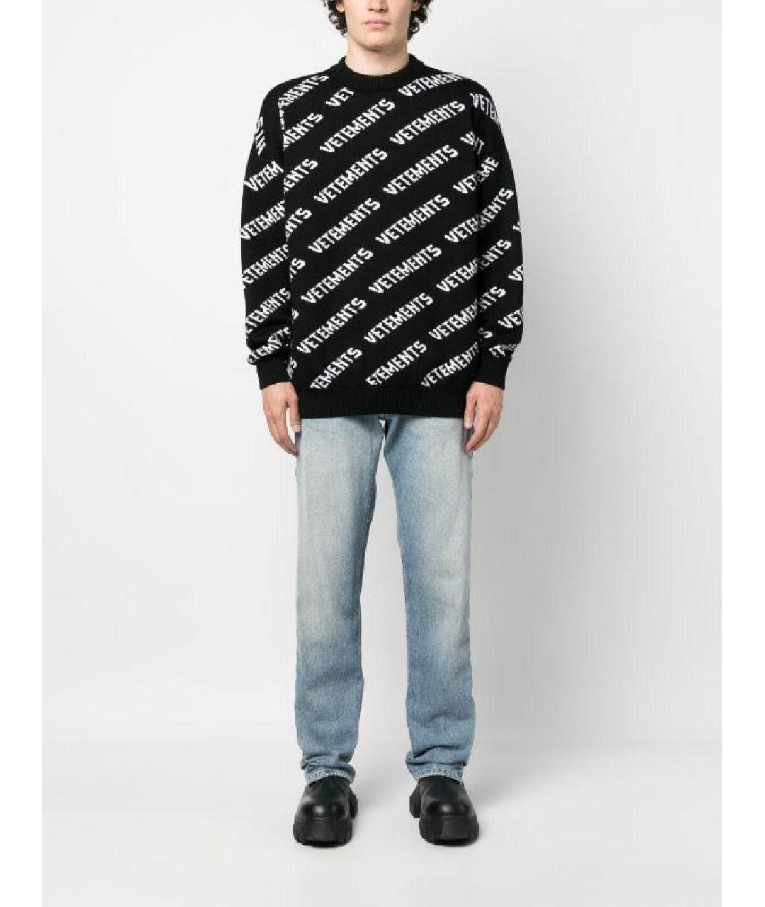 VETEMENTS Черный шерстяной джемпер / свитер, фото 7