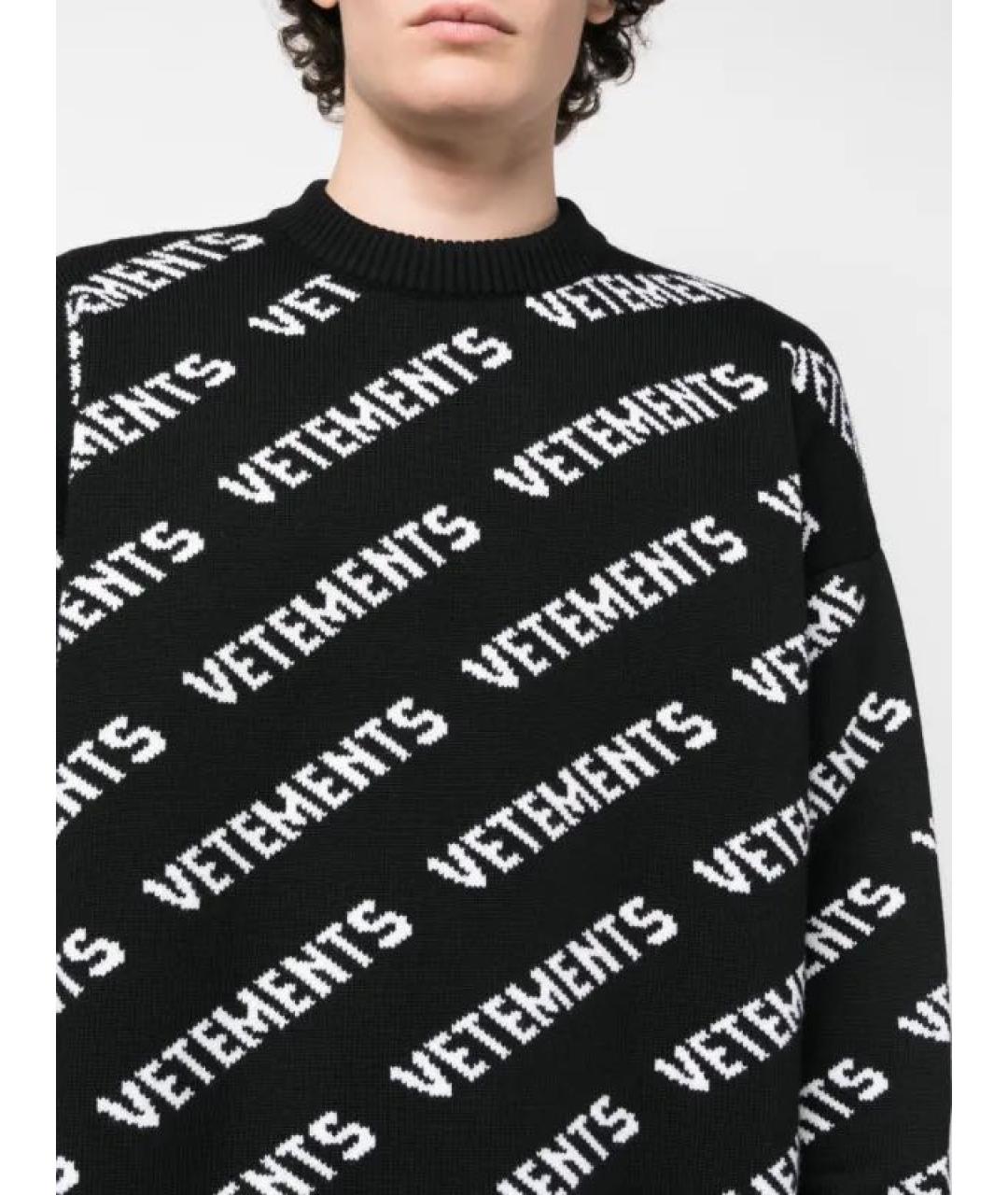 VETEMENTS Черный шерстяной джемпер / свитер, фото 4