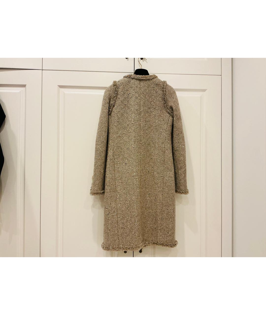 CHANEL Коричневое твидовое пальто, фото 2