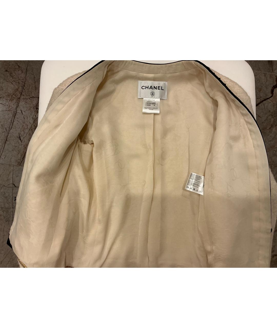 CHANEL Белый твидовый жакет/пиджак, фото 4