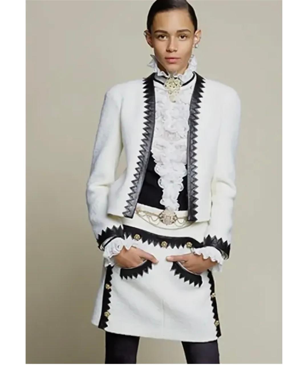 CHANEL Белый твидовый жакет/пиджак, фото 7