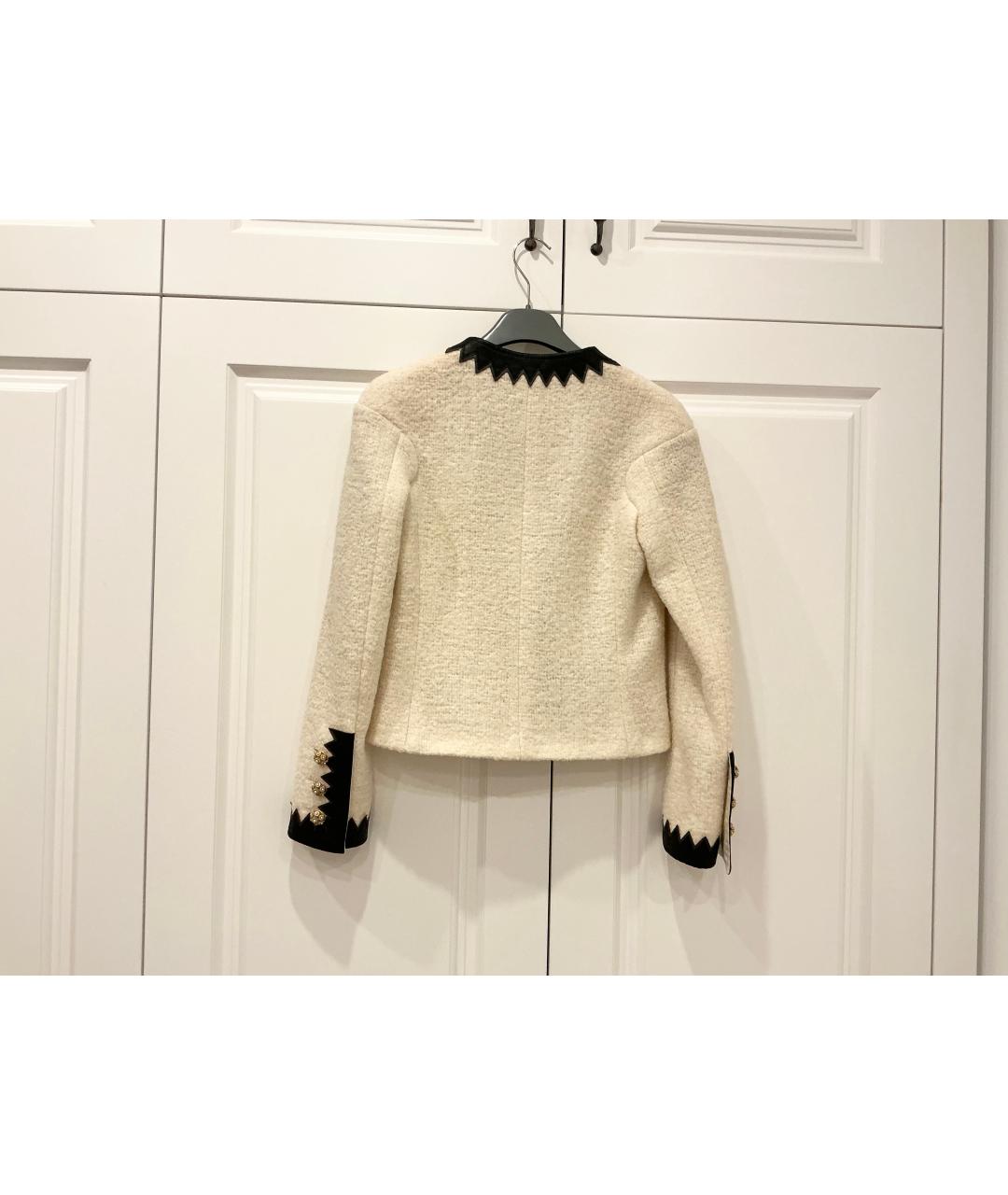 CHANEL Белый твидовый жакет/пиджак, фото 2