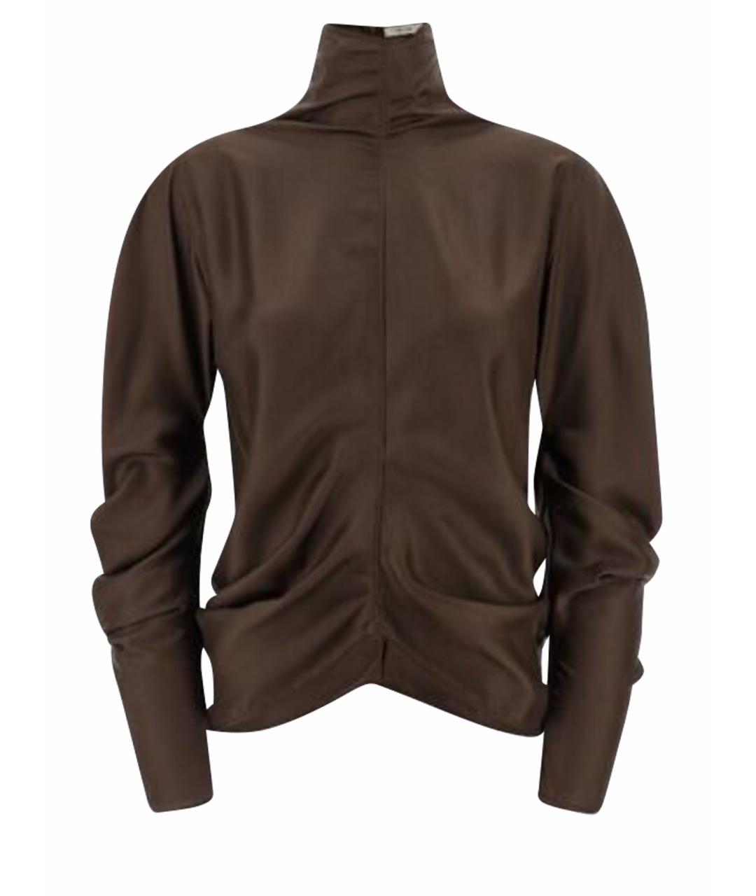 THE ROW Коричневая шелковая блузы, фото 1