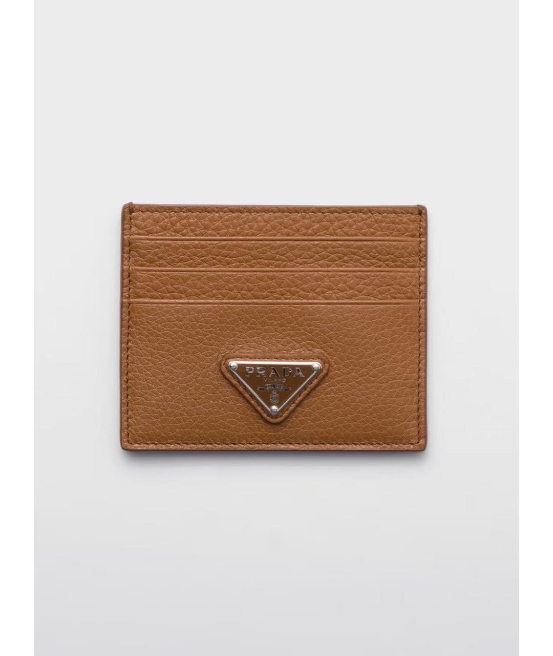 PRADA Коричневый кожаный кардхолдер, фото 6