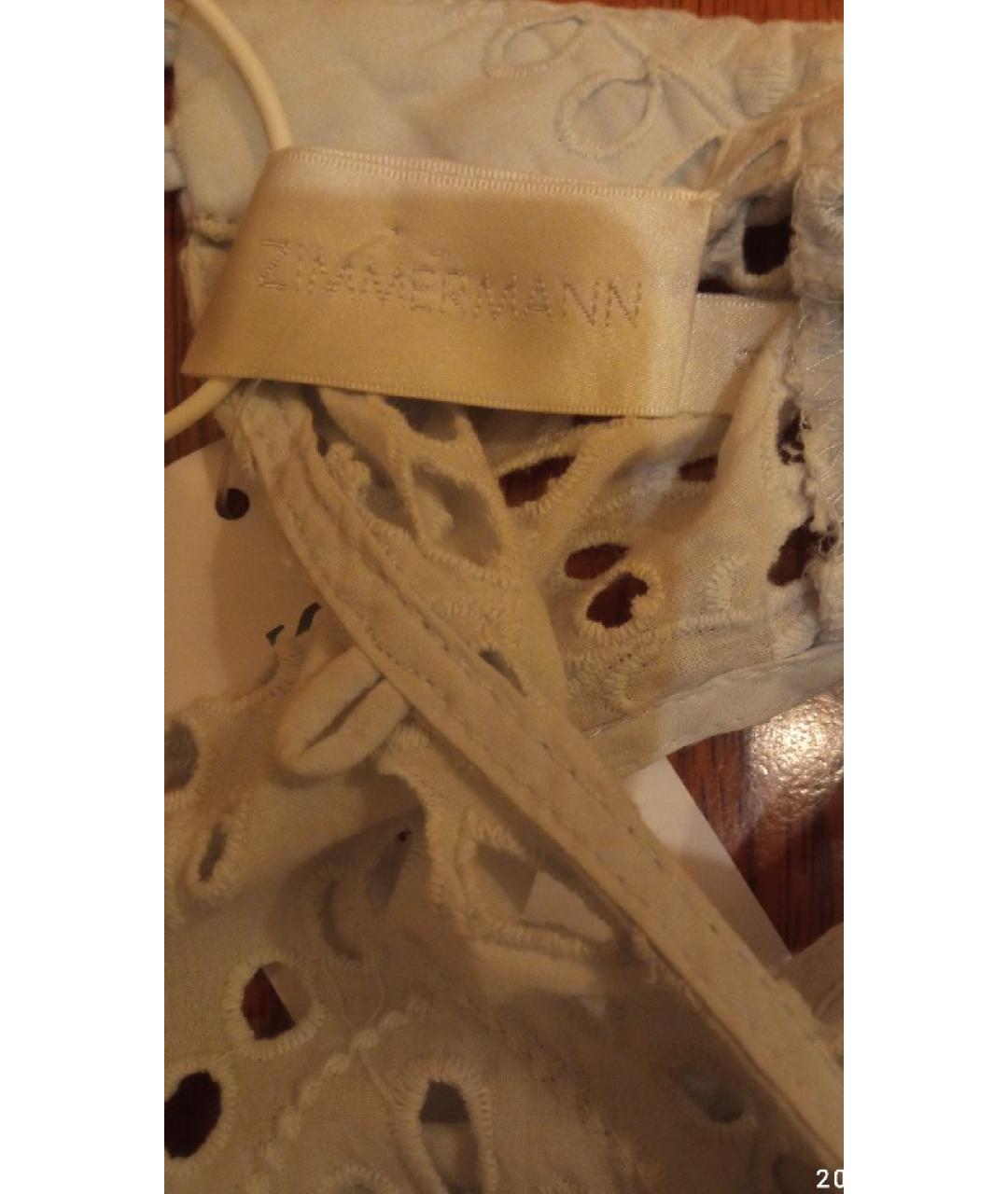 ZIMMERMANN Голубое хлопковое повседневное платье, фото 3