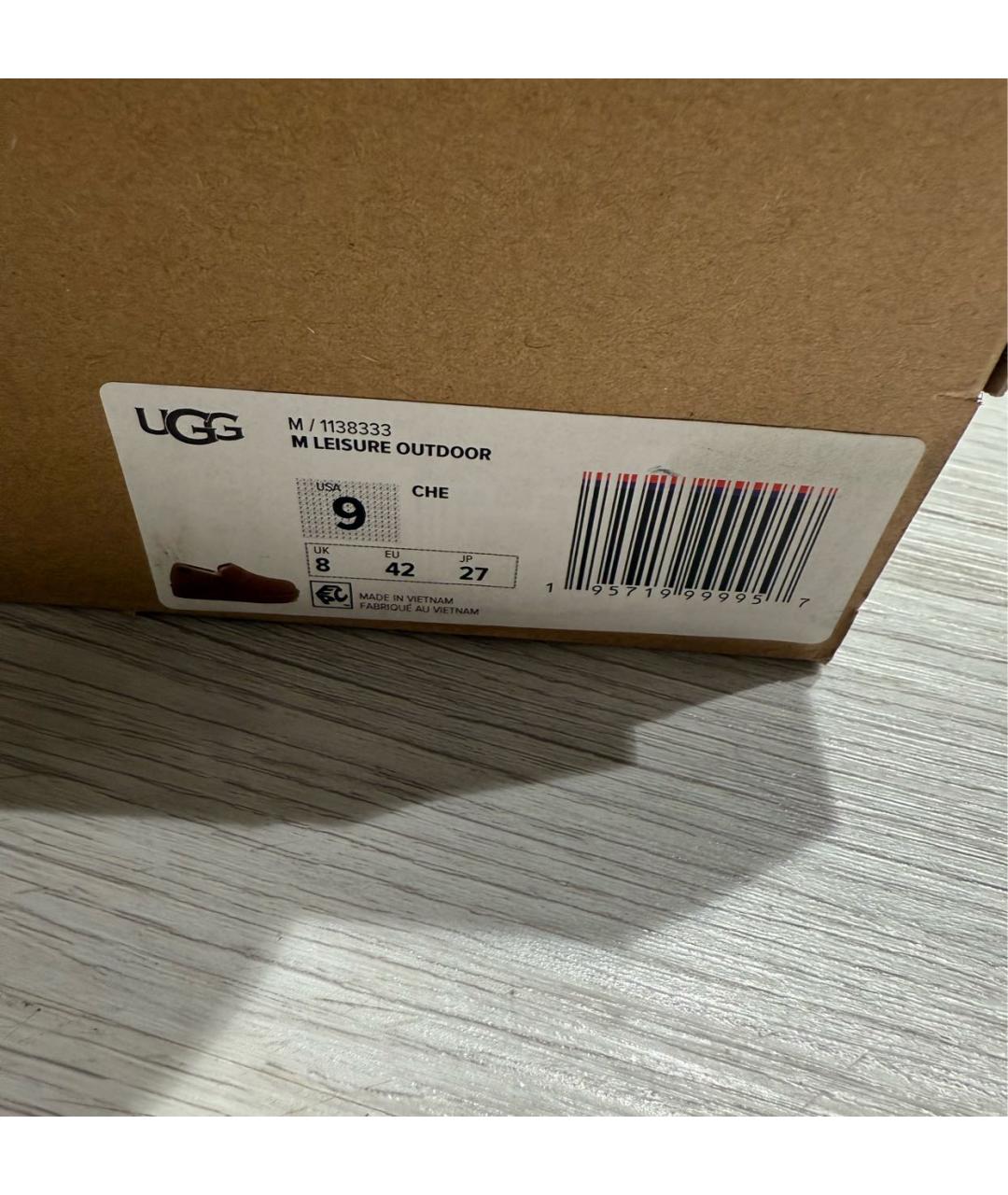 UGG AUSTRALIA Коричневые замшевые низкие ботинки, фото 8