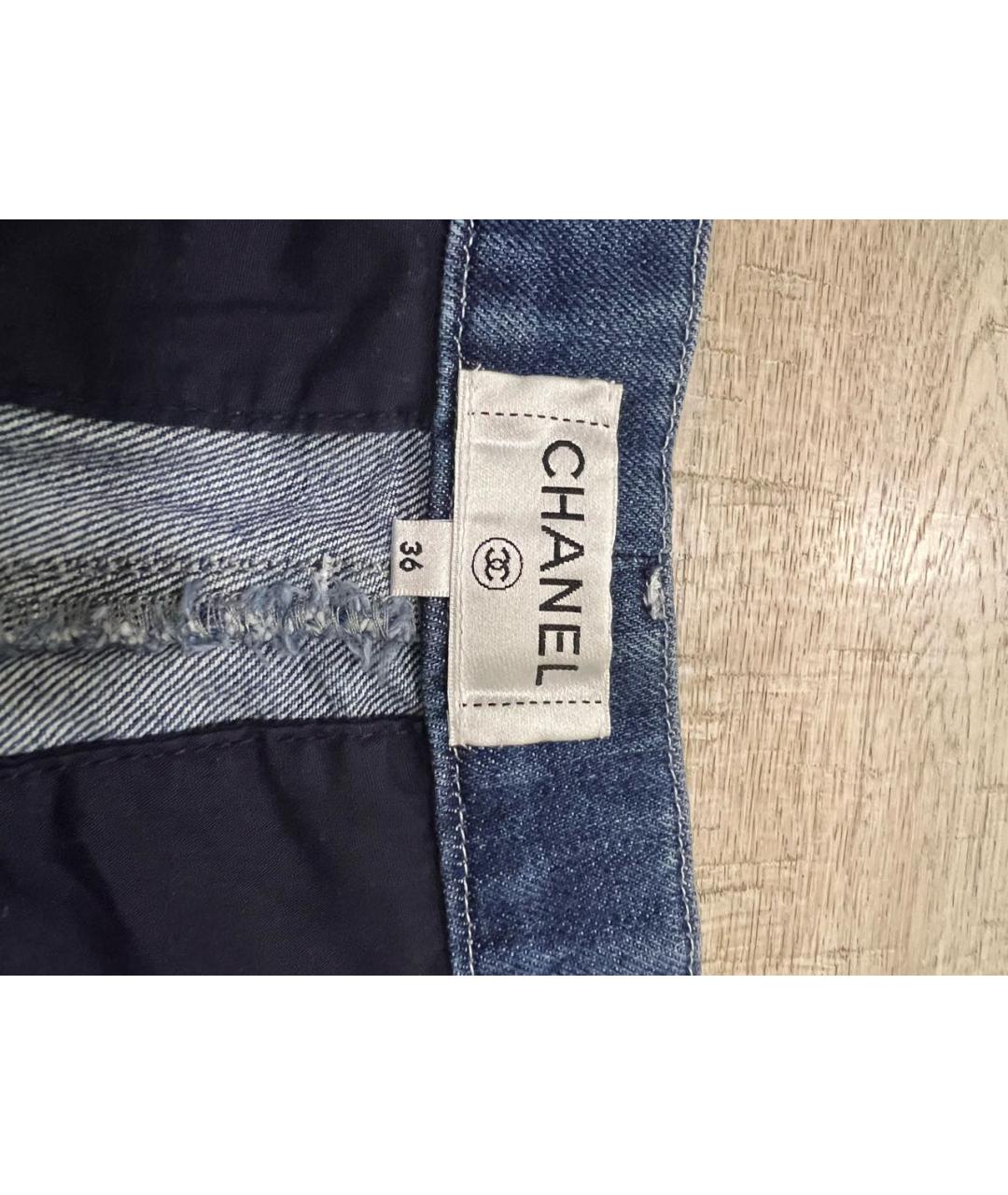 CHANEL Синие прямые джинсы, фото 3