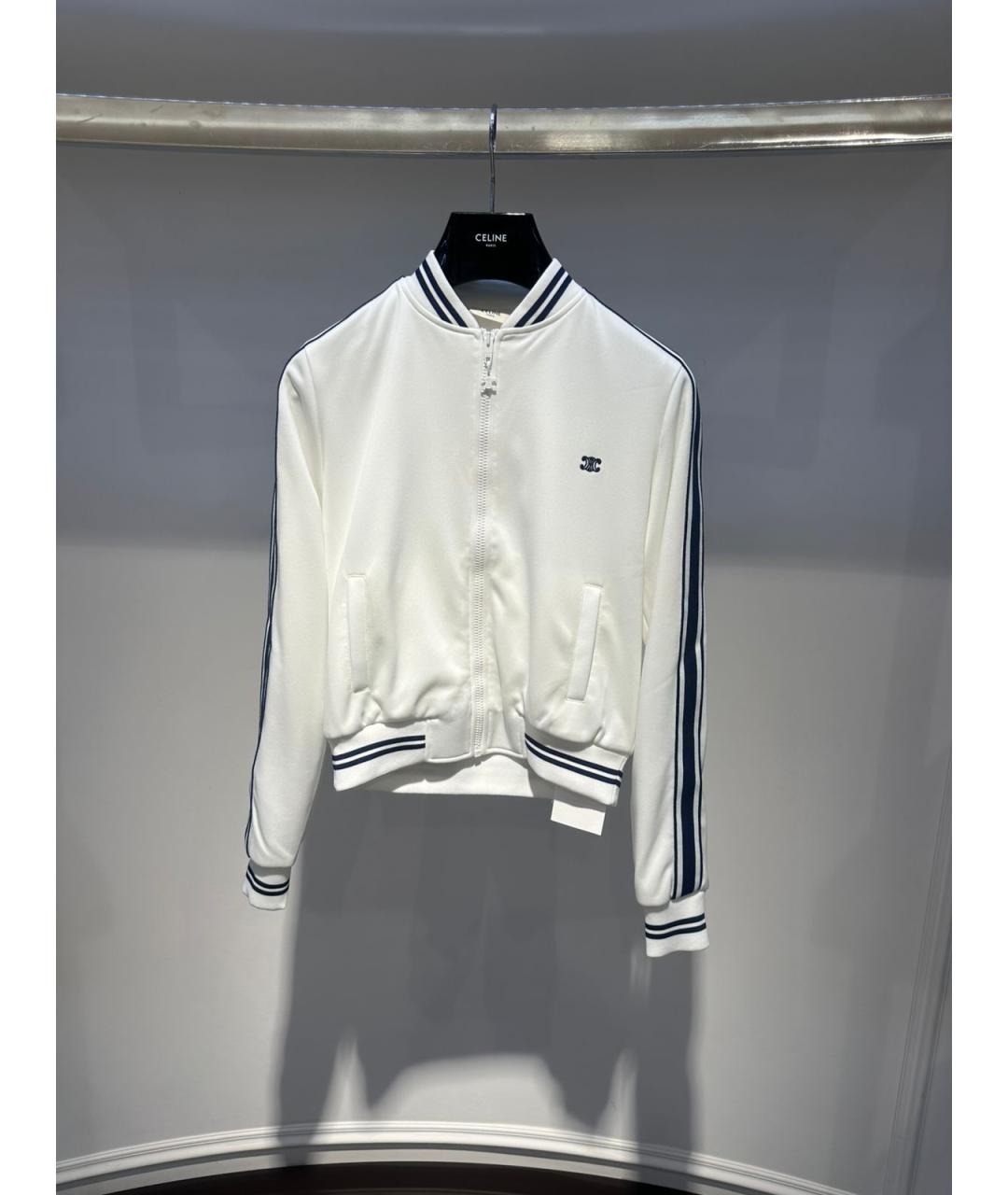 CELINE Белая полиэстеровая спортивная куртка, фото 2