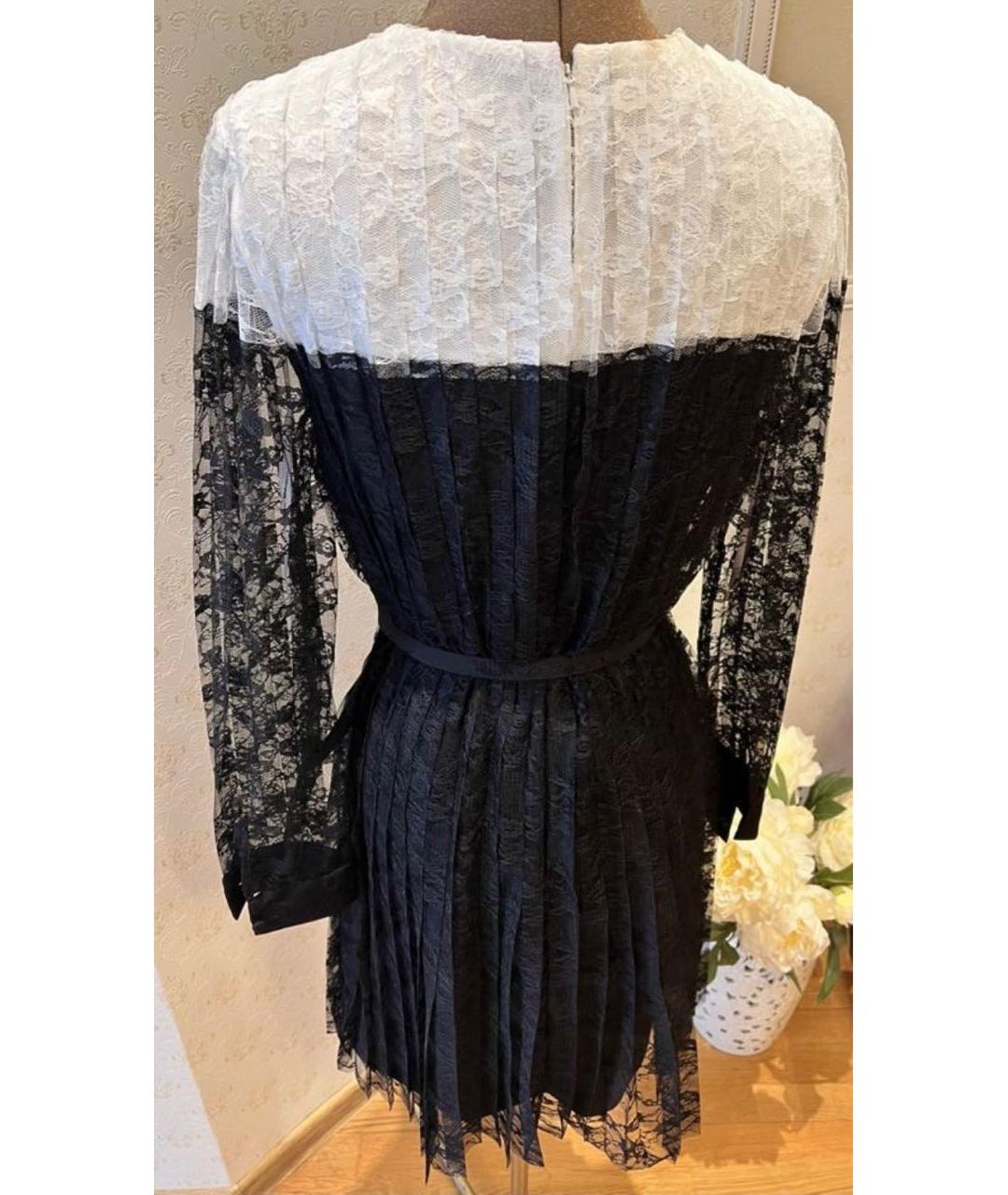 Mikael Aghal Черное полиэстеровое коктейльное платье, фото 6