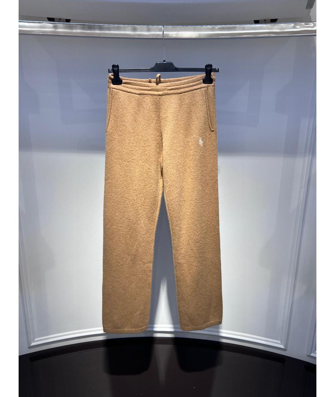 SPORTY AND RICH Коричневые кашемировые спортивные брюки и шорты, фото 3